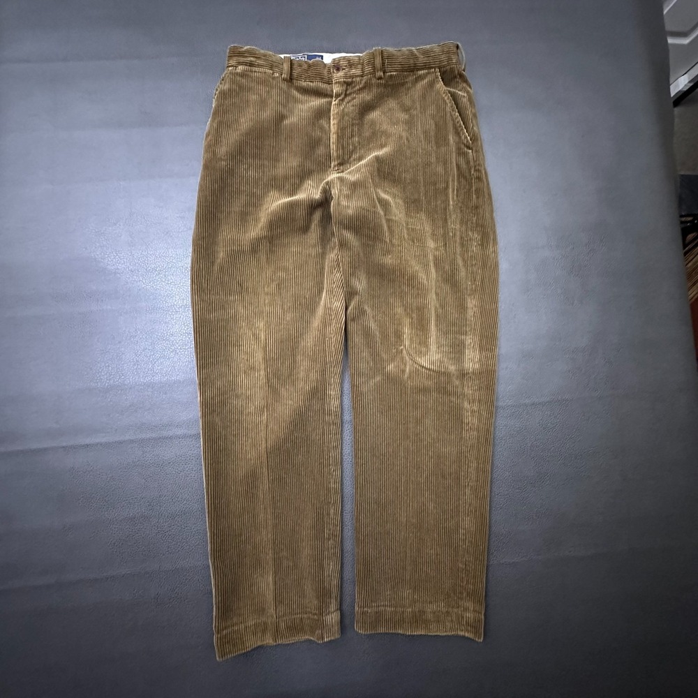 Vintage Polo Ralph Lauren Pants Mens 34x30 Brown Corduroy Straight Y2k Old Money